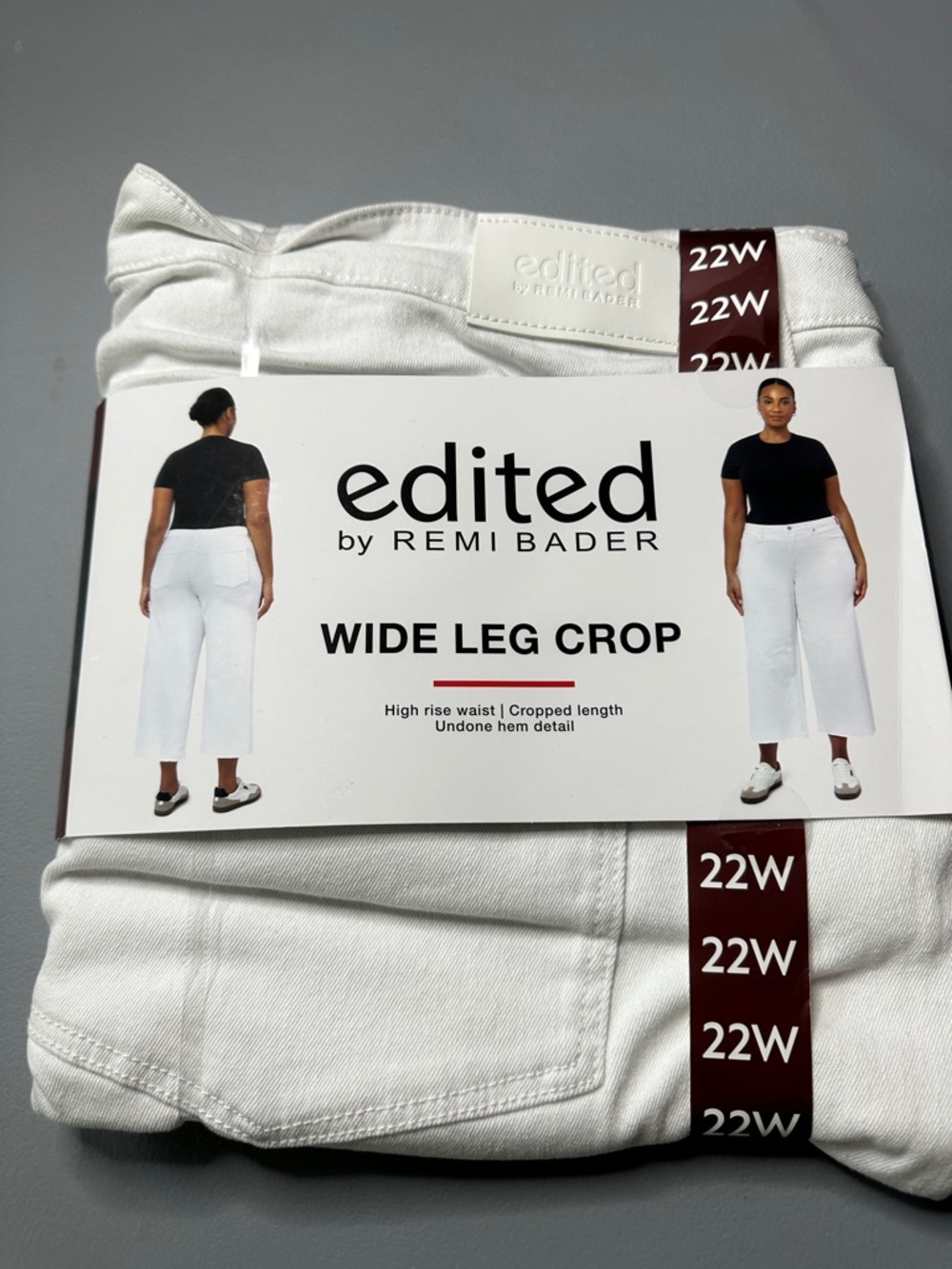 edited by REMI BADER Wide Leg Crop‎ Jeans - White